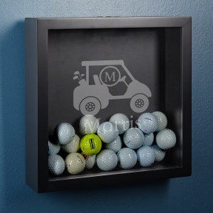 Custom Golf Ball Display Case - Personalized Golf Ball Case, Golf Ball Holder, Engraved Golf Gift for Dad, Golf Display Case