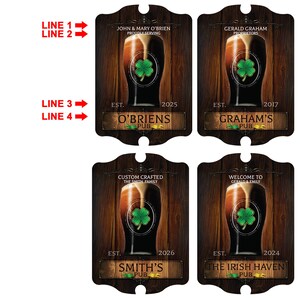 Failte Irish Pub Personalized Wooden Sign Irish Bar Sign, Man Cave Stuff, Retirement Beer Gifts ...