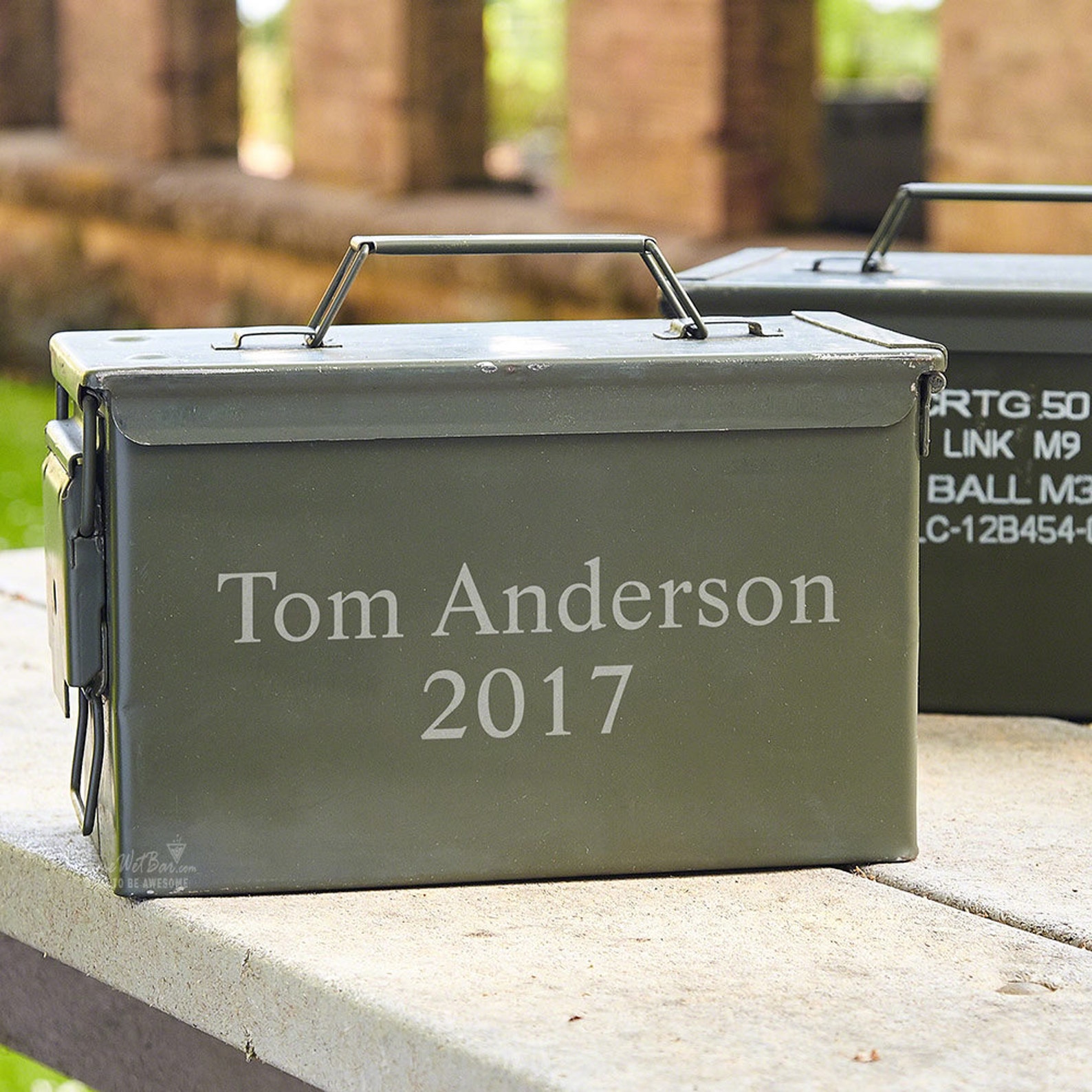 50 Caliber Personalized Ammo Box Can With Custom Engraving Etsy