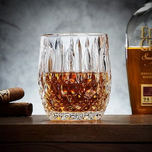 Crystal Whiskey Glass - Crystal Whiskey Set, Liquor Glass Gift for Him, Crystal Glass, Custom Whiskey Glass, Anniversary Gift