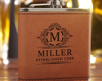 To My Husband Metal Flask Engraved Gifts For Him
