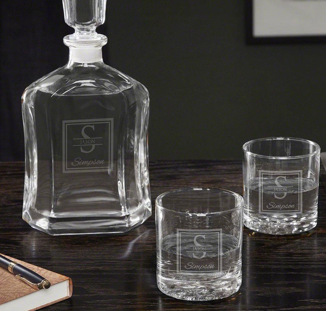 Personalized Vodka Decanter Set Vodka Gift Set, Engraved Liquor Decanter, Custom Vodka Glasses ...