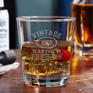 Personalized Whiskey Rocks Glass - Custom Rocks Glass, Custom Whiskey Glass, Monogram Rocks Glass, Rocks Glass Gift for Him