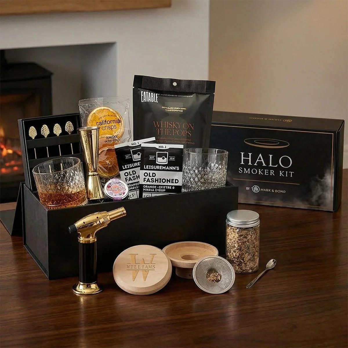Whiskey Cocktail Gift Set – Old Fashioned Mixology Kit With Smoker