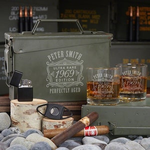 30 Cal Ammo Box Whiskey Gift Set - Gifts for Whiskey Lovers, Whiskey ...
