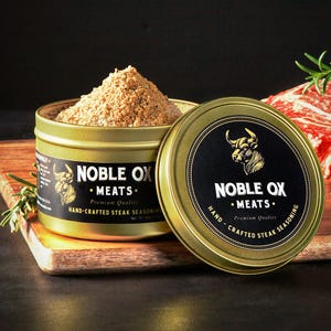 Noble Ox Hand-Crafted Steak Seasoning & Meat Seasoning - Aromatic with Bold Flavors for Steak, Chicken, or Veggies, Gourmet Seasoning Blend