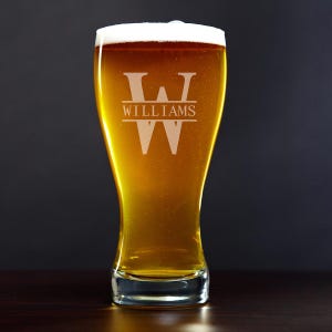 Personalized Pilsner Beer Glass - Custom Beer Glass, Engraved Pilsner Glass, Unique Gift for Dad, Wedding Gift for Groomsmen