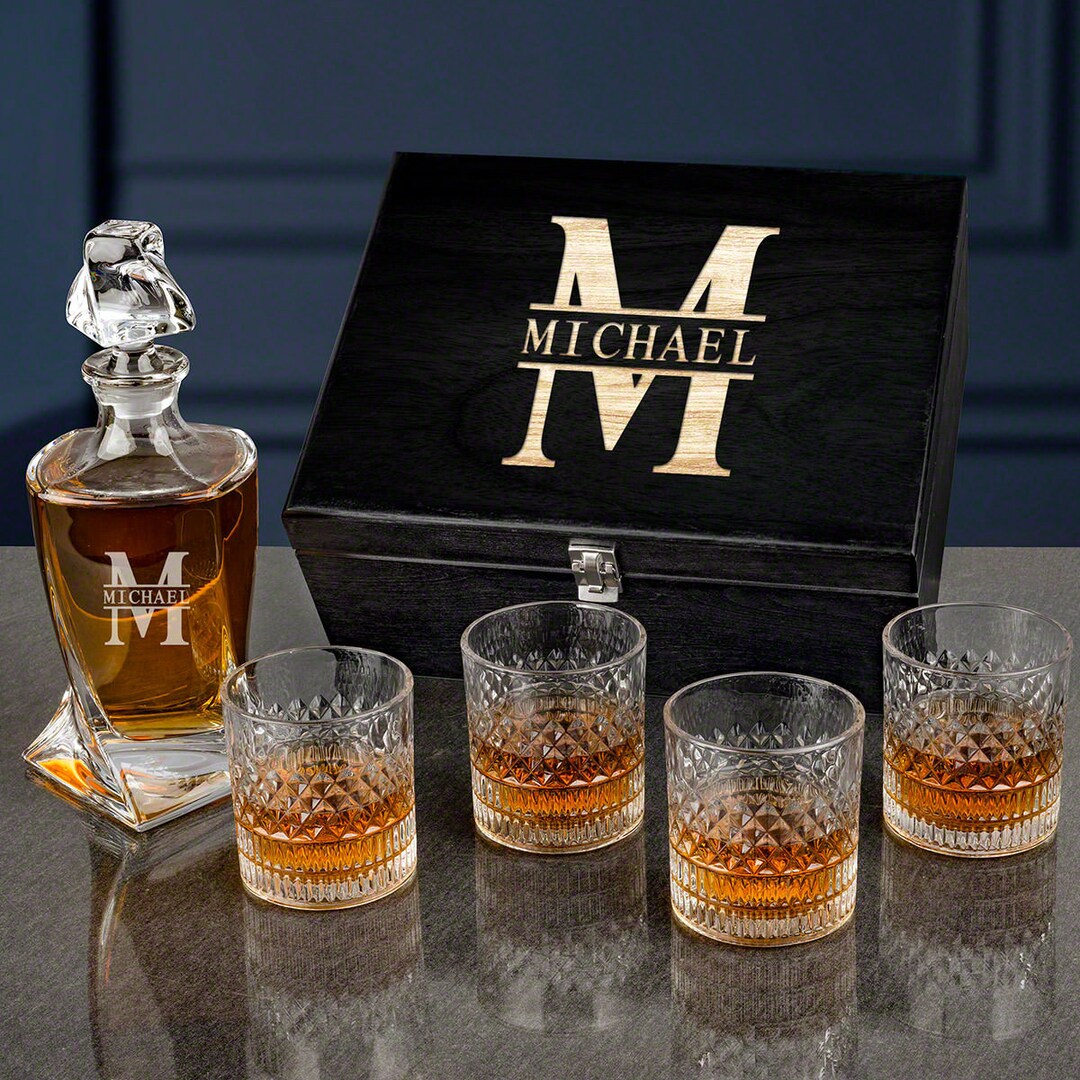 Twist Whiskey Decanter Set Decanter Unique, Liquor Accessories, Liquor ...