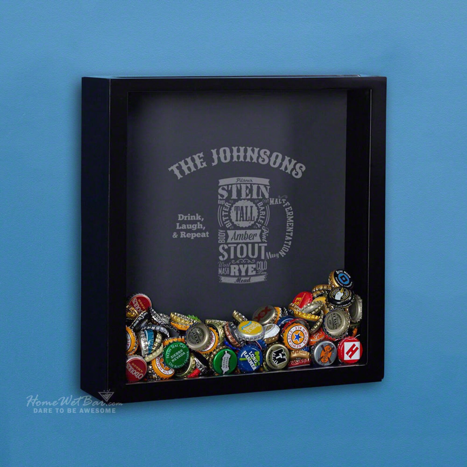 Custom Shadow Box With Modern Beer Design A Unique Custom Etsy