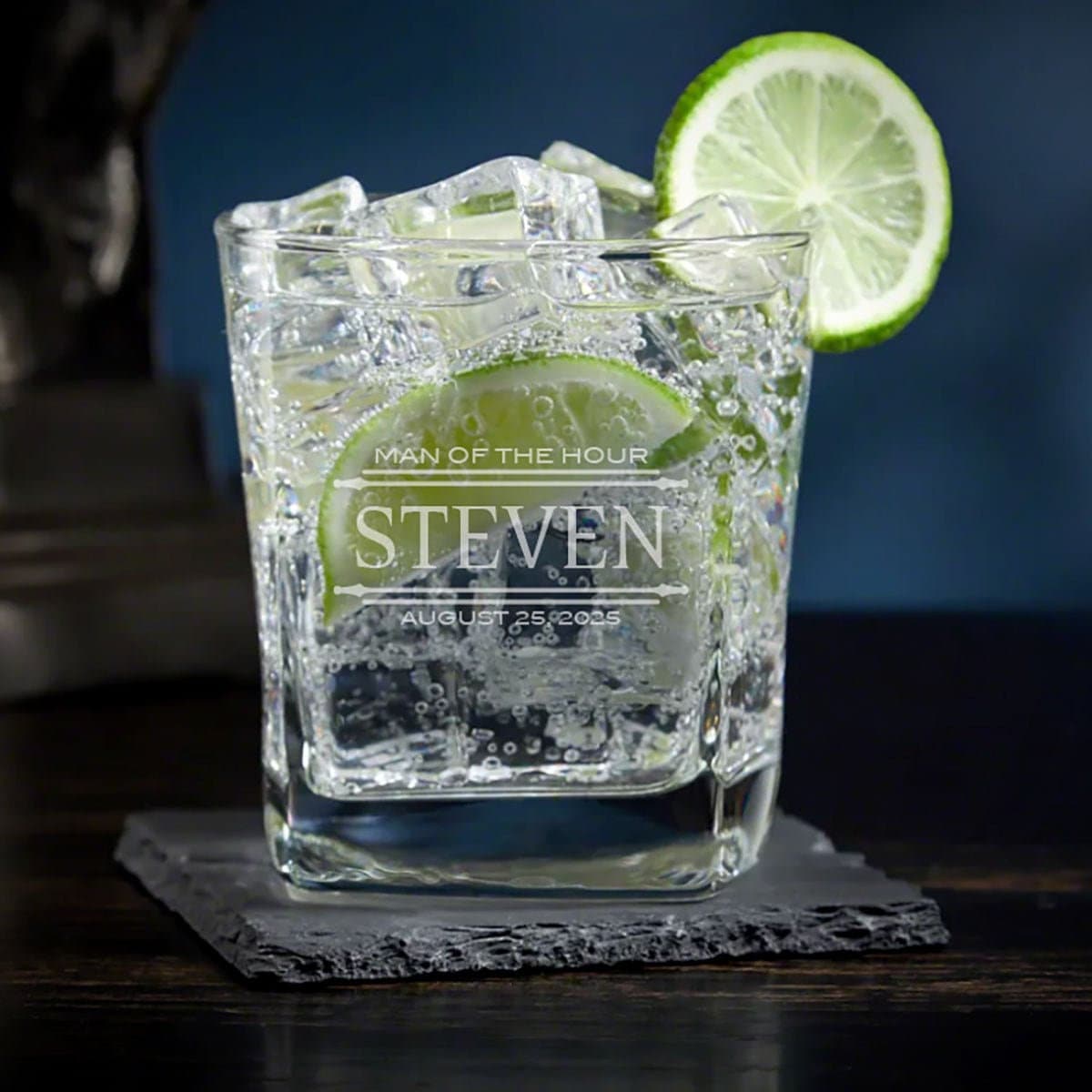 Personalized Gin and Tonic Glass, Engraved Rocks Glass, Custom Lowball Cocktail Glass, Gin Lover Gift