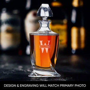 Personalized Twist Whiskey Decanter Gift Set Engraved Rocks Glasses ...