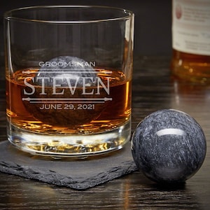 Perfect Sphere Whiskey Rocks, Set of 2 - Gift for Whiskey Lovers, Whiskey Chilling Rocks
