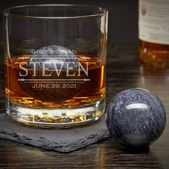 Soapstone Sphere Whiskey Rocks, Chilling Stones, Set of 2