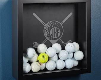 Porte-balles de golf personnalisé - Cadeaux pour papa, cadeaux de golf, vitrine de balles de golf, cadeaux pour golfeurs, cadeaux de fête des pères -