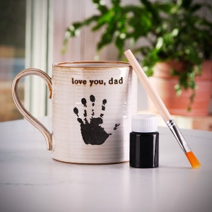 DIY Baby Handprint Mug Kit - New Dad Gift, Dad Mug, First Time Dad Gift -