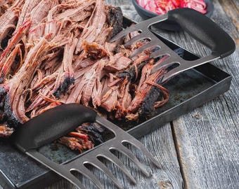 8-Piece Meat Claw & BBQ Tool Set With Gloves, Thermometer & Timer - Perfect Grilling Gift For Men & Dad