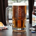Colossal Personalized Beer Mug - Gift for Beer Lovers, Monogrammed Beer Mug, Custom Beer Stein, Etched Beer Mug, Frosty Beer Mug