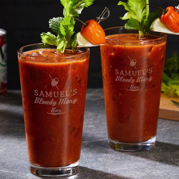 Famous Recipe Personalized 16oz. Bloody Mary Glass