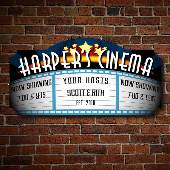 Now Showing Sign Home Theater