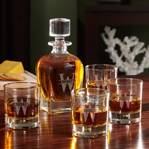 Custom Decanter Presentation Set Engraved Whiskey Decanter Set, Whiskey ...
