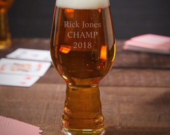 Personalized IPA Glass - Beer Lover Gift, Engraved Beer Glass, Craft Beer Glass, Groomsmen Gift -