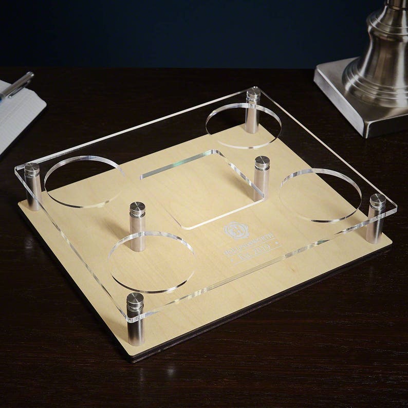 Wax Seal Bar Serving Tray With Custom Decanter and Glasses 6 Etsy