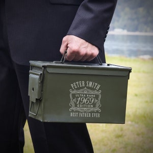 Personalized Ammo Box - Made in the USA Custom Ammo Can, Groomsmen Gifts, Engraved Ammo box -