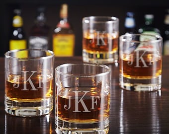 Bryne Whiskey Glasses - Personalized Scotch Glasses, Bourbon Glasses, Whiskey Gifts for Him, Dad, Boyfriend