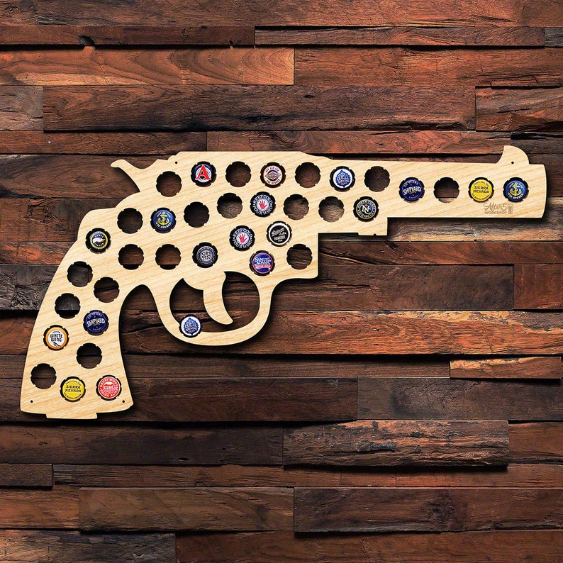 Custom Revolver Beer Cap Map Beer Cap Display, Made in USA, Beer Cap Collector Gift, Bar Decoration, Beer Lovers Gifts image 3