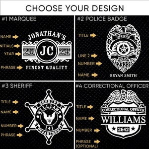 Personalized Whiskey Decanter Set - Law Enforcement Gift, Deputy Sheriff Gifts, Sheriff Gift ...