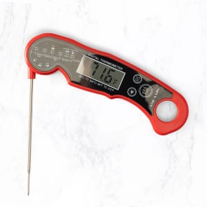 Instant Read Meat Thermometer: Rotating Backlit Display & Bottle Opener