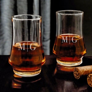 Custom Whiskey Tasting Glass -Etched Whiskey Glass, Vintage Bourbon Snifter Glasses, Neat Glass, Anniversary Gift or Graduation Gift for Men