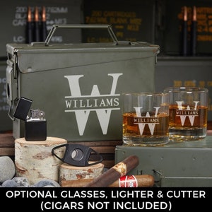 Personalized Ammo Box Made in the USA Custom Ammo Can, Groomsmen Gifts, Engraved Ammo box image 3