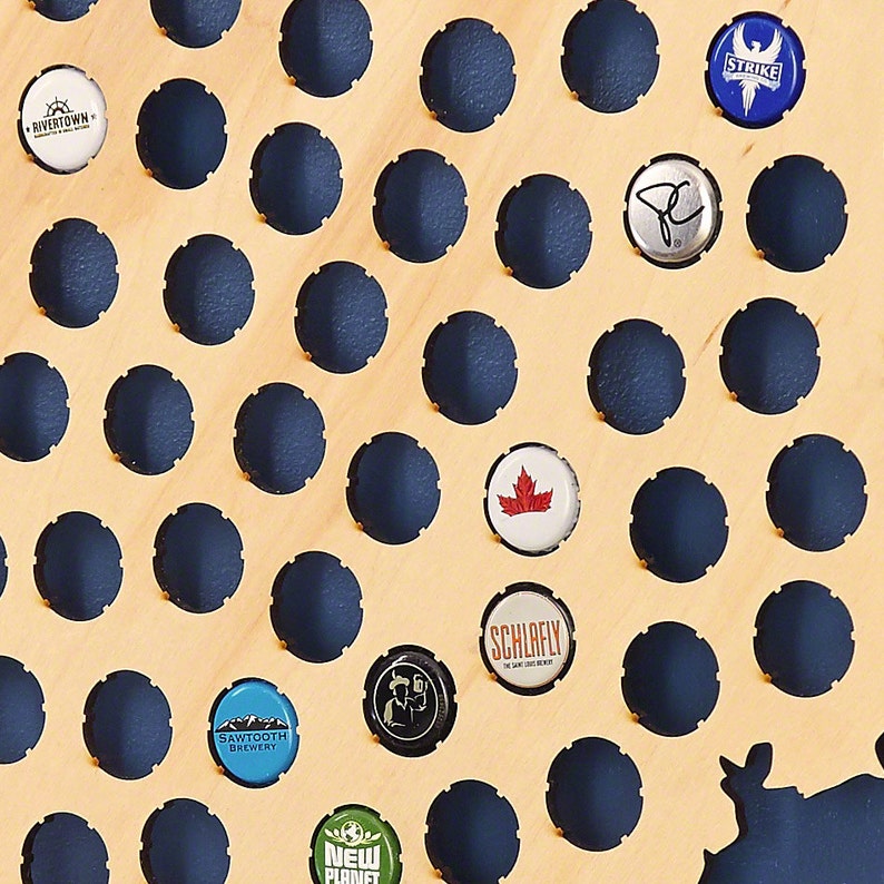 USA Beer Cap Map Made in USA, Bottle Cap Map, Craft Beer Lover, Beer Cap Holder, Beer Cap Display image 3