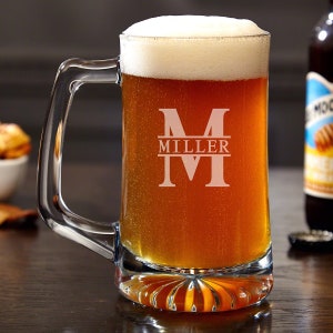 Etched Beer Lover Mug - Custom Beer Mug, 50th Birthday Gift, Groomsmen Beer Mug, Personalized Beer and Cheers Gift