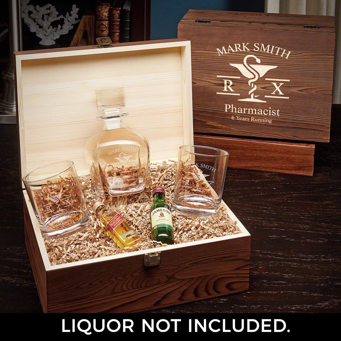 Mortar and Pestle Personalized Draper Eastham Whiskey Decanter Etsy