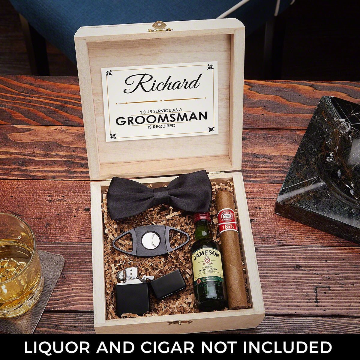 Drake Blackout Cigar Crate Gift Box Set Perfect Groomsmen Gift