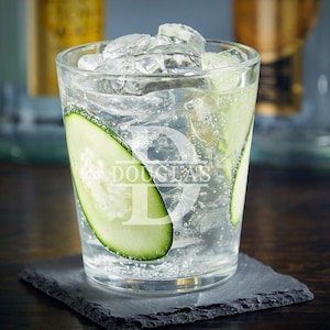 Engraved Gin and Tonic Glass - Custom Gin Glasses, Gin Lover Gift, Personalized Gin Glass, Custom Lowball Glass, Gin Lover Gift