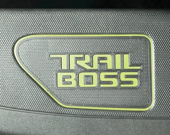 Cubiertas de bolsillo para estacas Silverado Sierra 2014-2018, color dual, verde TRAIL BOSS