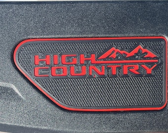 Cubiertas de bolsillo para estacas Silverado Sierra 2019-2026, color doble, rojo HIGH COUNTRY