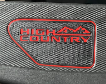 Cubiertas de bolsillo para estacas de Silverado Sierra 2014-2018, color doble, rojo HIGH COUNTRY