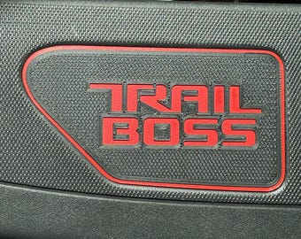 Cubiertas de bolsillo para estacas Silverado Sierra 2014-2018, color doble, rojo TRAIL BOSS