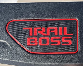 Cubiertas de bolsillo para estacas Silverado Sierra 2019-2026, color doble, rojo TRAIL BOSS