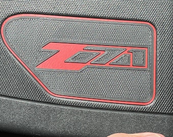 Cubiertas de bolsillo para estacas de Silverado Sierra 2014-2018, color dual, Z71 rojo