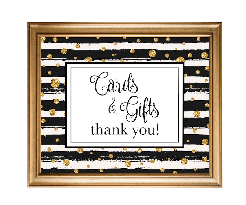 cards and gifts thank you printable gift table sign 8x10