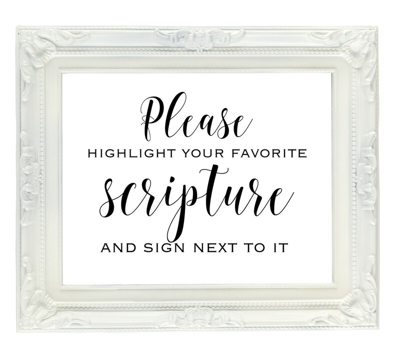 Scripture Wedding Guest Book Sign Bible Verse Wedding Sign Etsy
