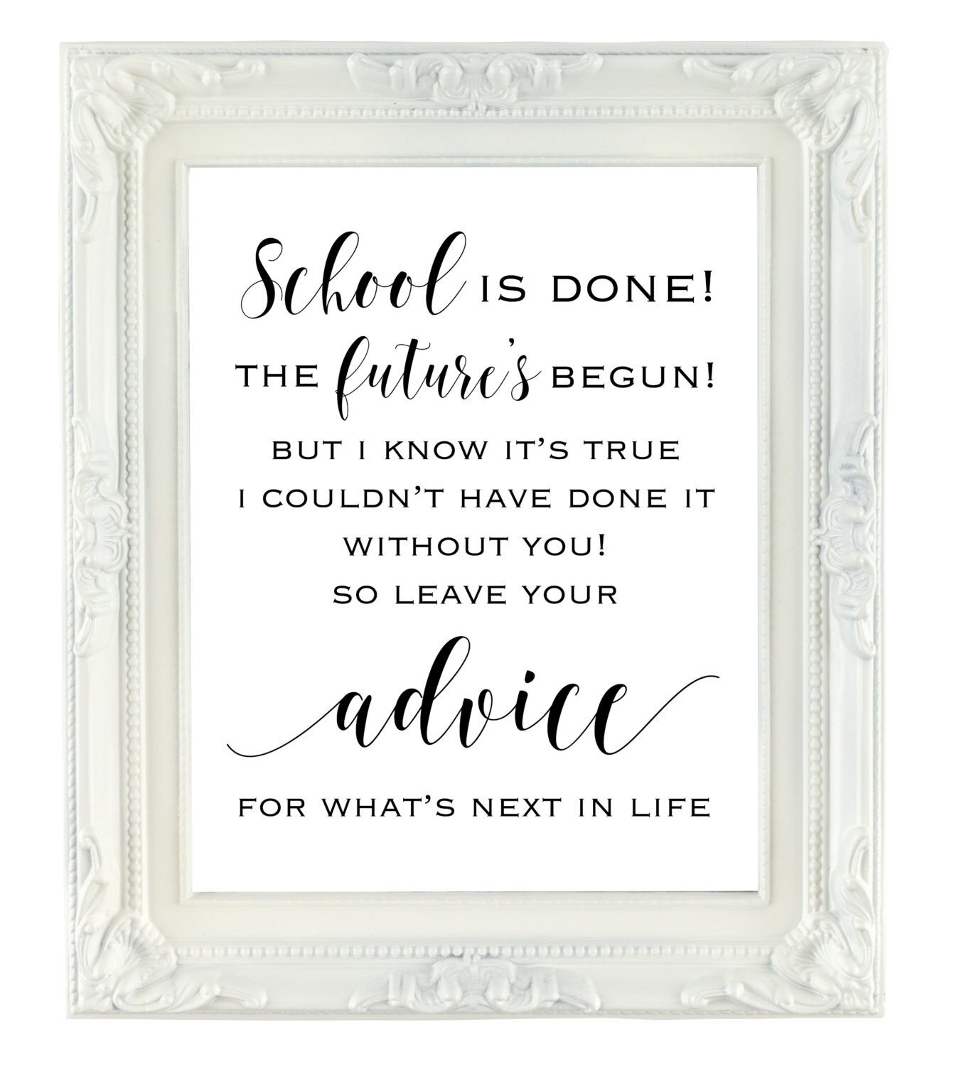 Advice for the Graduate Sign Graduation Party Sign 8x10 Etsy