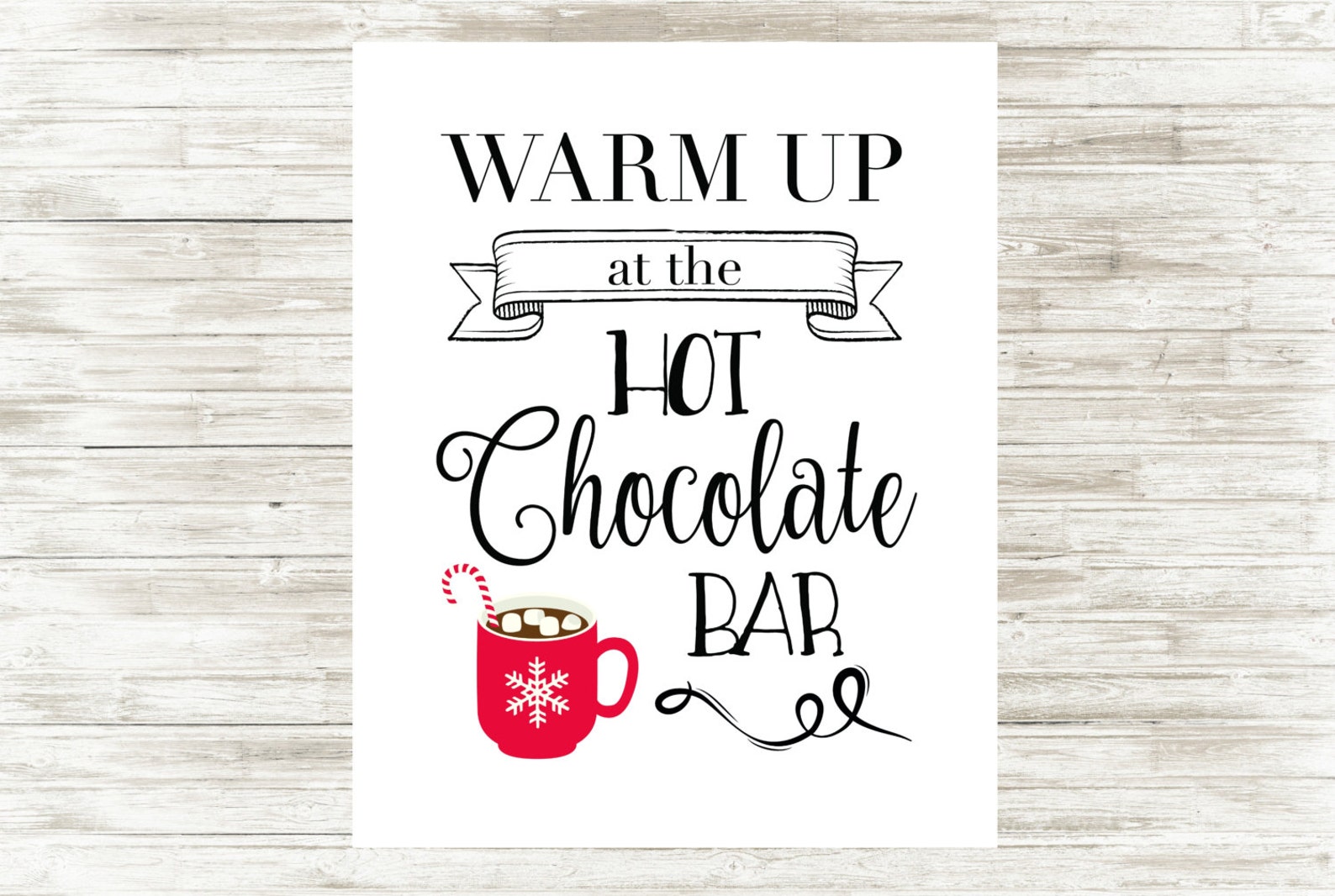 Printable Hot Chocolate Bar Sign