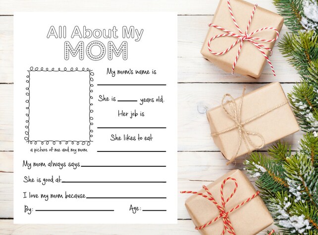 All Above My Mother, Moms Working day Present, Printable Moms Reward picture relating to All About My Mom Printable named All Pertaining to My Mother, Moms Working day Reward, Printable Moms Present