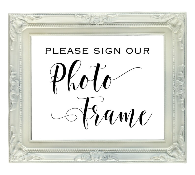 Photo Frame Guest Book Sign 8x10 Instant Download Printable Etsy